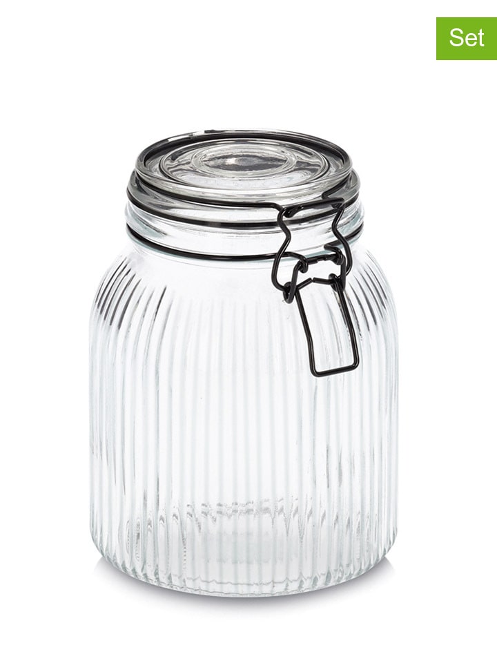 Zeller 2er-Set: Vorratsgläser in Transparent - (H)17,4 x Ø 12,8 cm günstig kaufen onesize