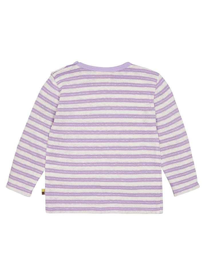 loud   proud Longsleeve in Lila/ Weiß günstig kaufen
