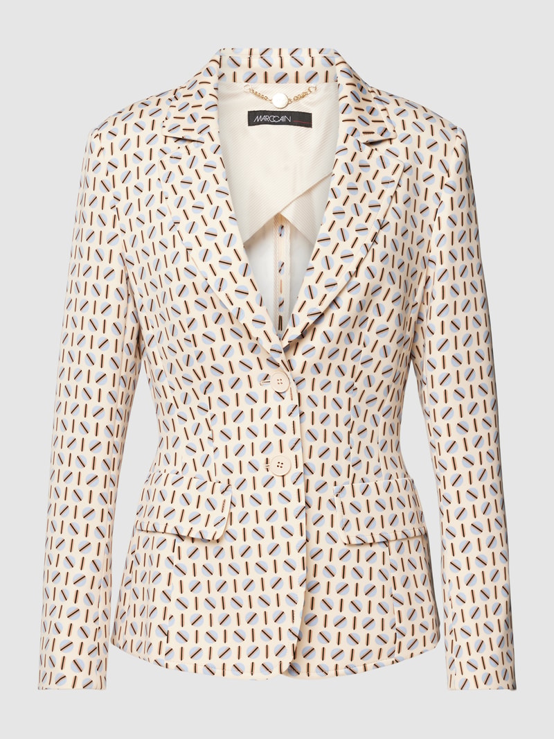 Blazer mit Reverskragen in ecru