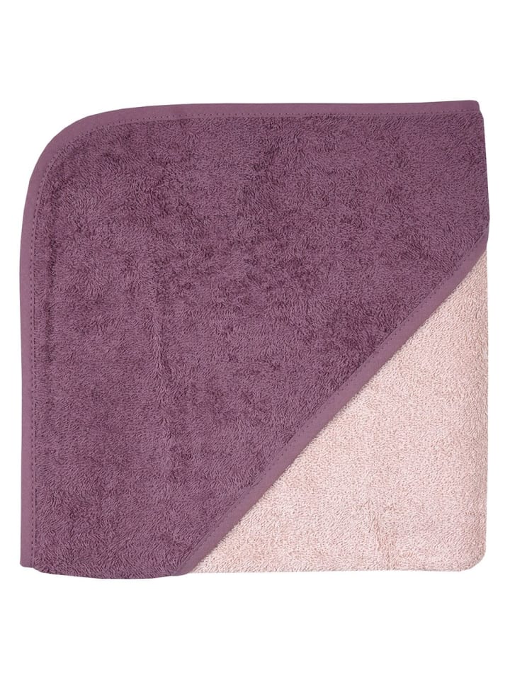 Wörner Kapuzenbadetuch 80 x 80 cm - Uni Altrosa Mauve in grau günstig kaufen onesize