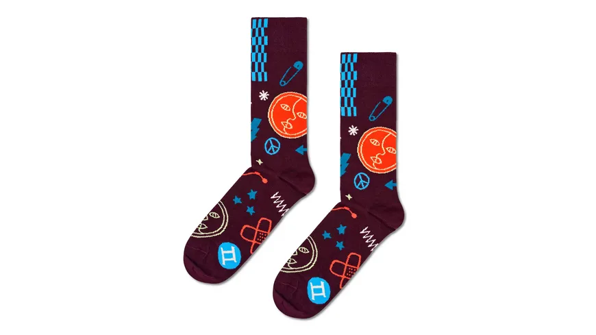 Happy Socks Unisex Socken Gemini dark red