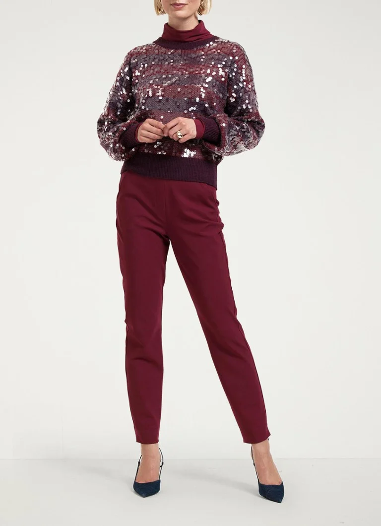 Studio Anneloes Anne straight fit cropped trousers with side pockets