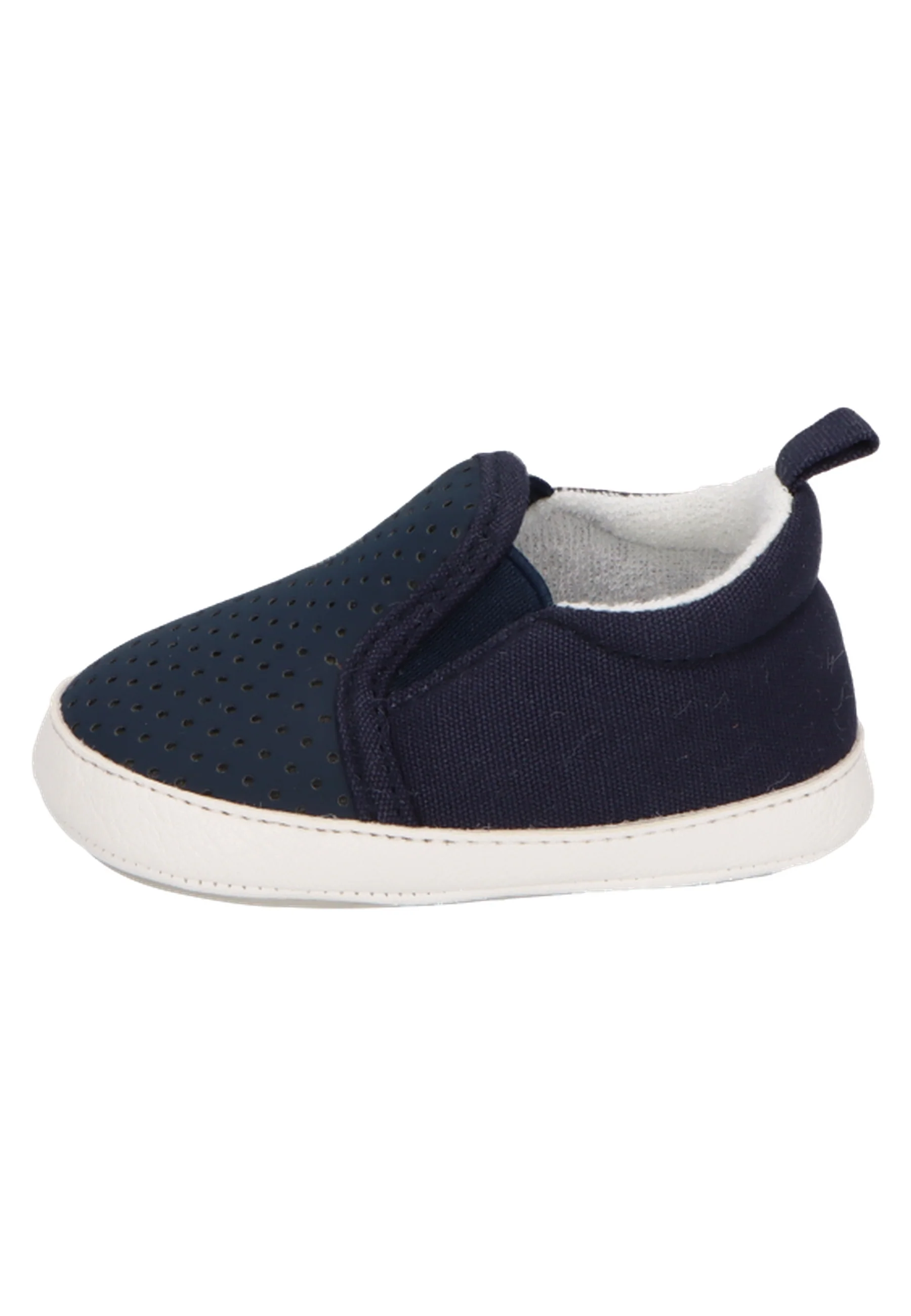 Babyschuh aus Kunstleder und Canvas im Farbmix
