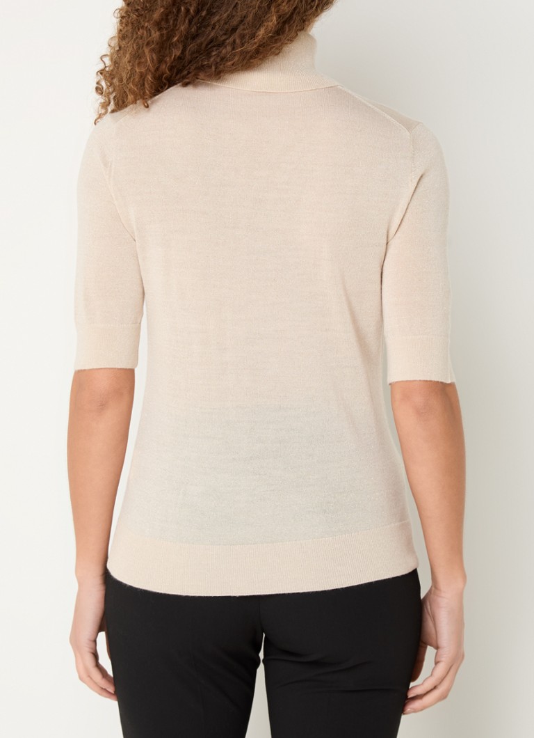 Benetton Fine knitted top in wool blend with turtleneck