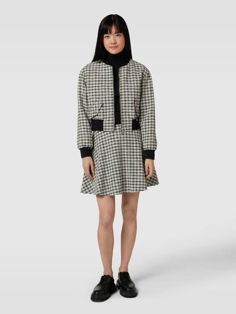 Blouson mit Allover-Muster Modell 'Arolara' in schwarz