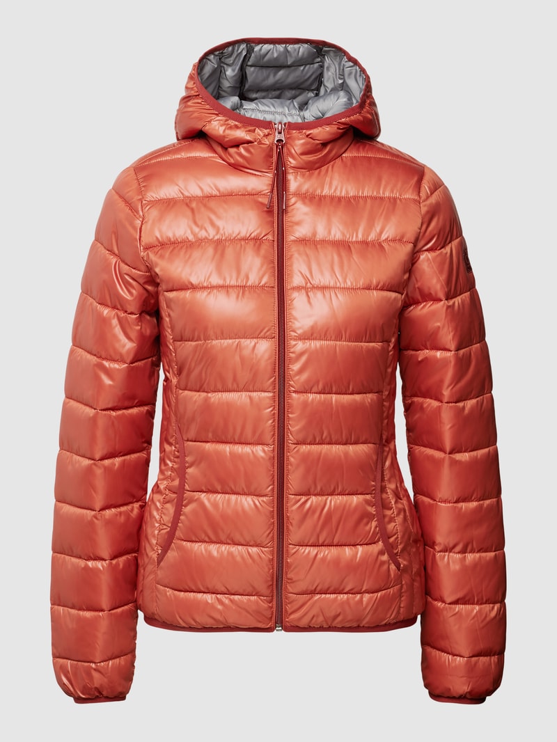 Steppjacke mit Eingrifftaschen in rostrot