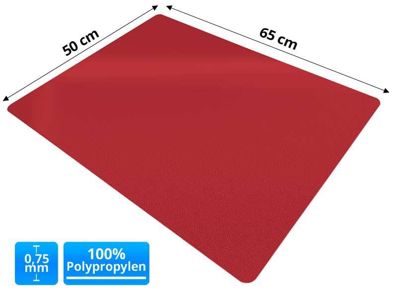 Office Marshal Schreibtischauflage Polypropylen Rot 650 x 500 mm