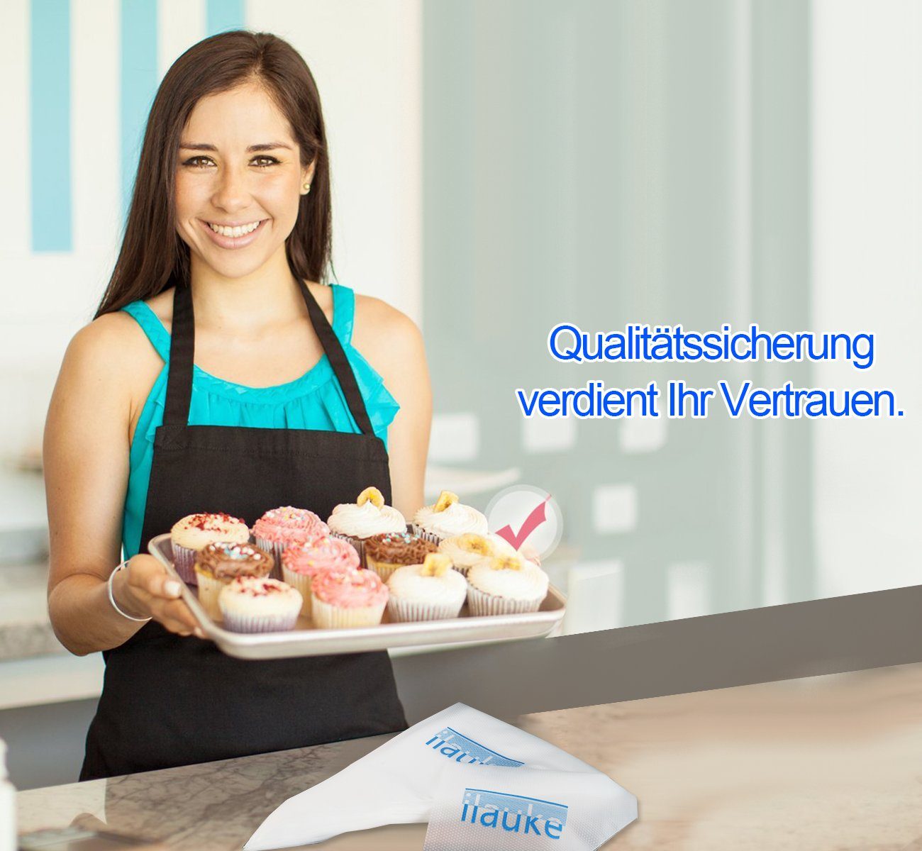 Homewit Spritzbeutel 100 / 200 Stück Einweg Spritzbeutel Set, Profi Spritztüllen Set (Set, 100-tlg., Einweg spritzbeutel) Backen Spritzbeutel für Kuchendekoration,Kekse,Dessert,Cupcake