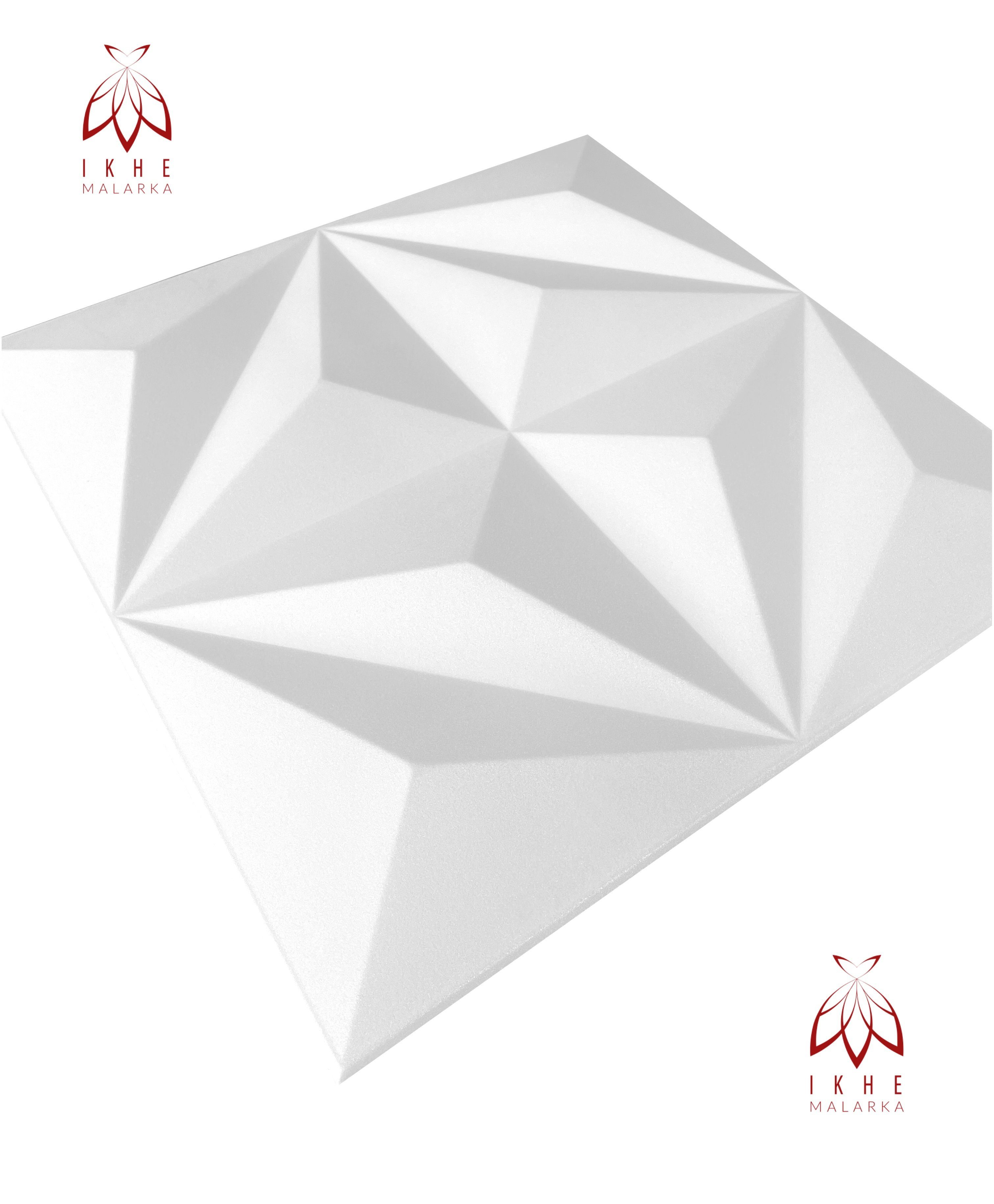 IKHEMalarka 3D Wandpaneel 4m²/16PCS Wanddeko Wandverkleidung Deckenpaneele POLYSTYROL, BxL: 50,00x50,00 cm, 0,25 qm, (16-tlg) 16 Stück = 4m²