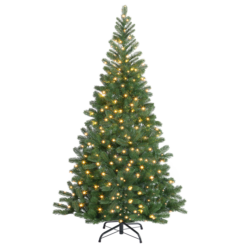 Casaria Weihnachtsbaum PE inkl Lichterkette   Ständer 140cm grün