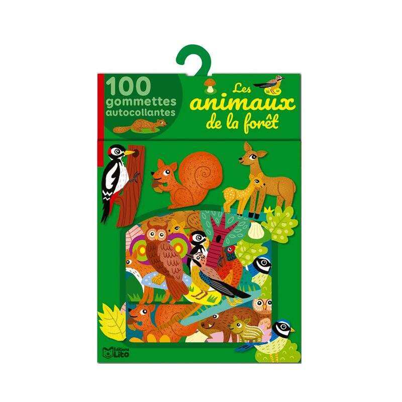 100 gommetes animaux de la forêt - Lito