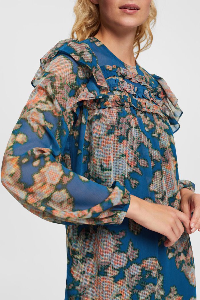 Chiffon-Kleid mit Muster