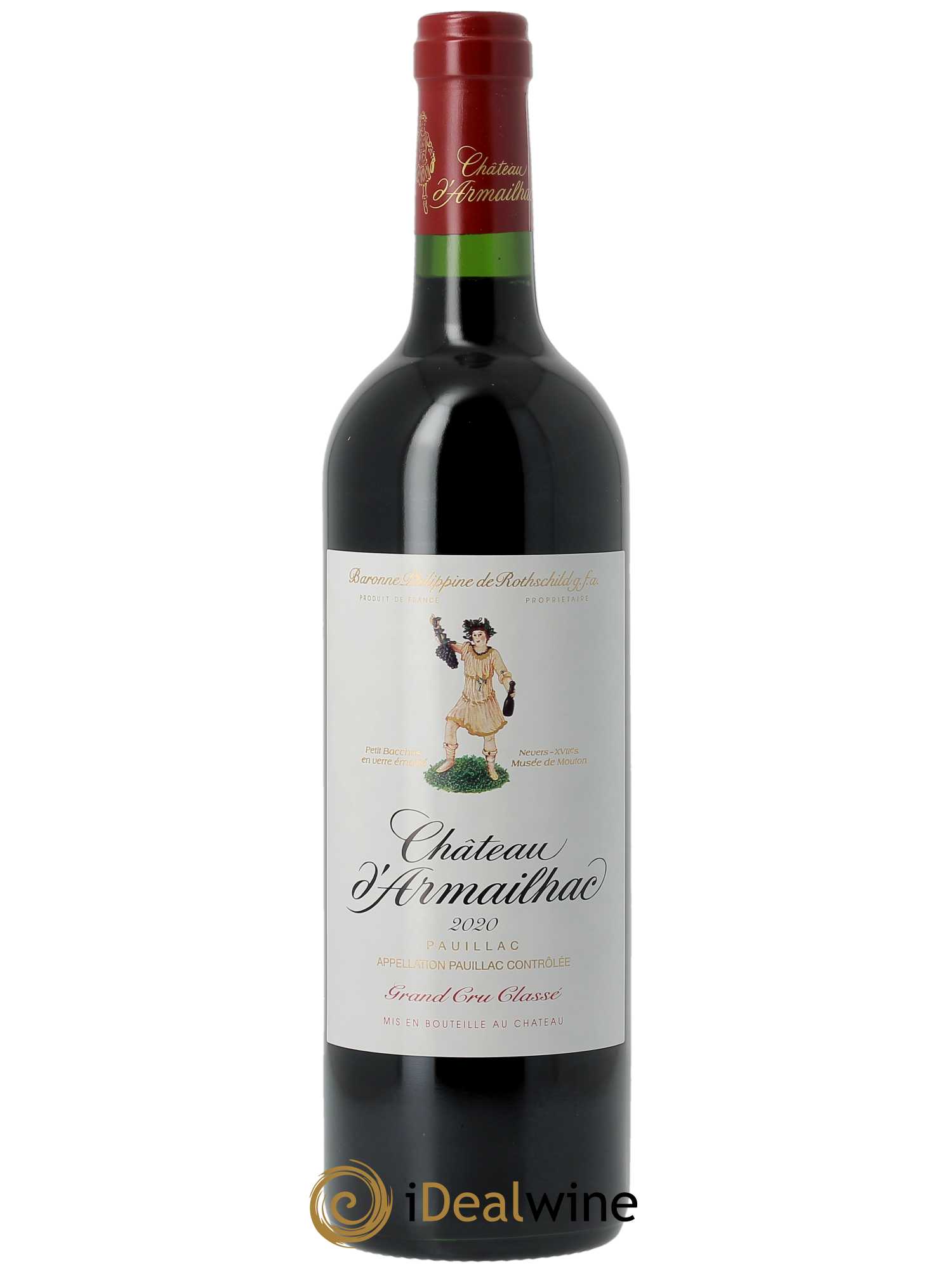 Château d'Armailhac - Mouton Baron(ne) Philippe 5ème Grand Cru Classé (CBO à partir de 6 BTS) 2020 - Lot de 1 Bouteille