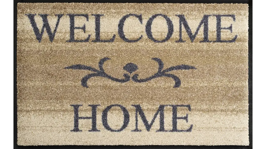 wash+dry Fußmatte Welcome Home beige 50x75cm