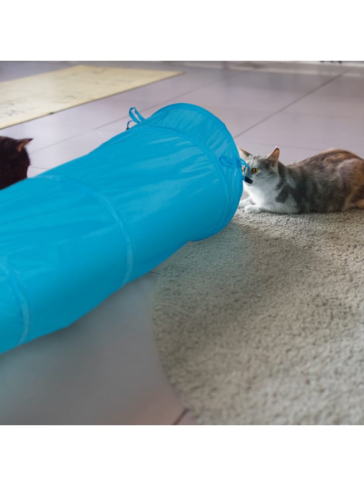 relaxdays Katzentunnel in Blau günstig kaufen onesize