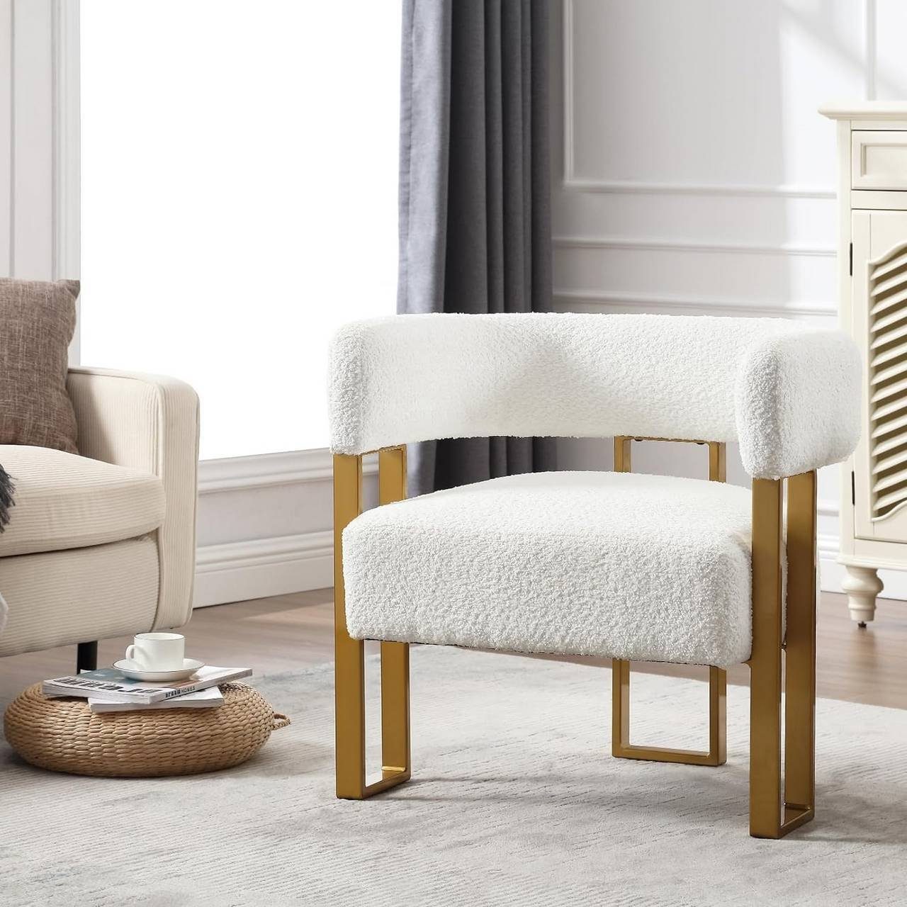 Woltu Relaxsessel (1-St), Loungesessel aus Chenille Polstersessel