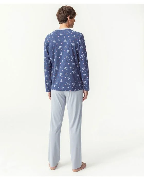 Pyjama en maille jersey coton peigné