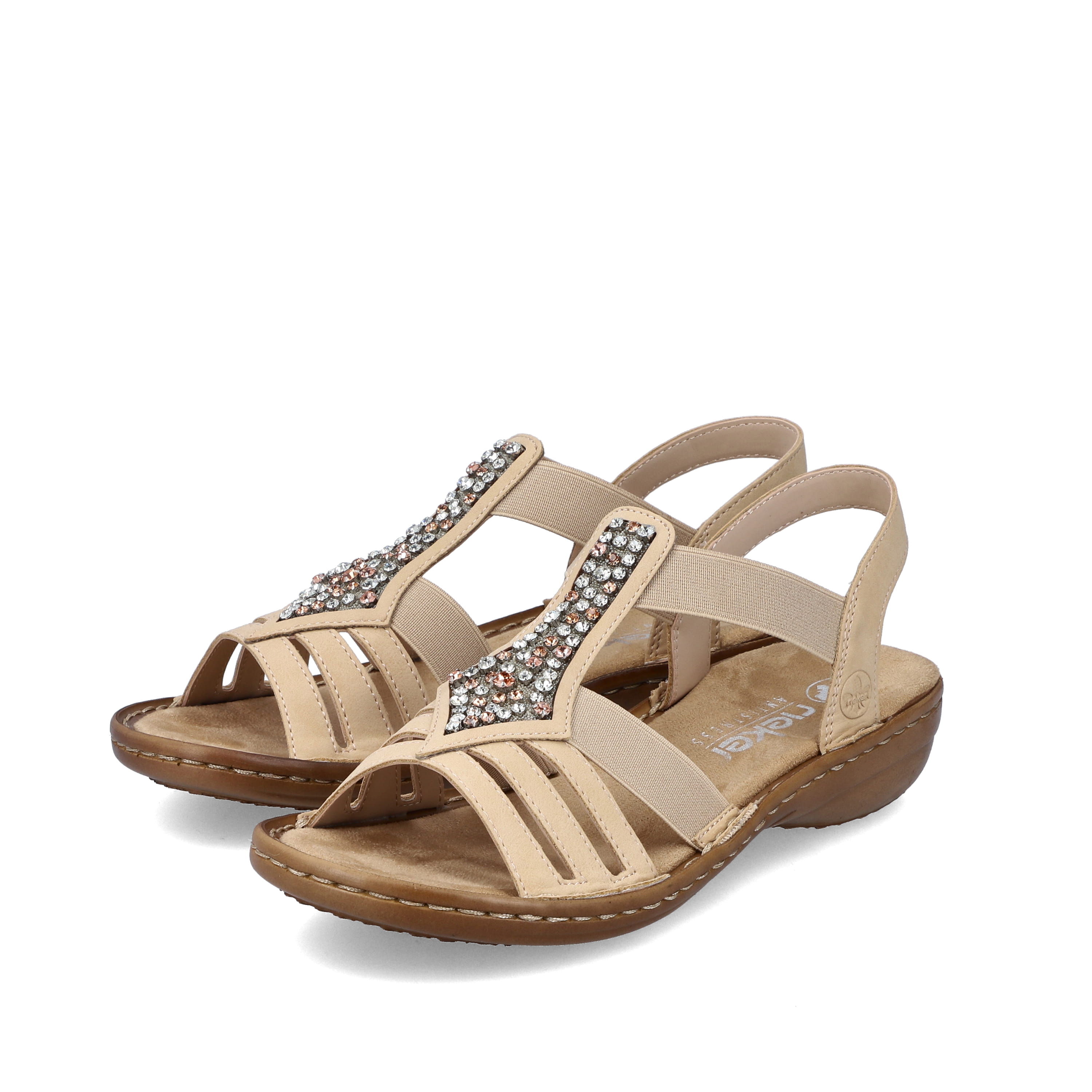Rieker Damen Riemchensandalen hellbraun