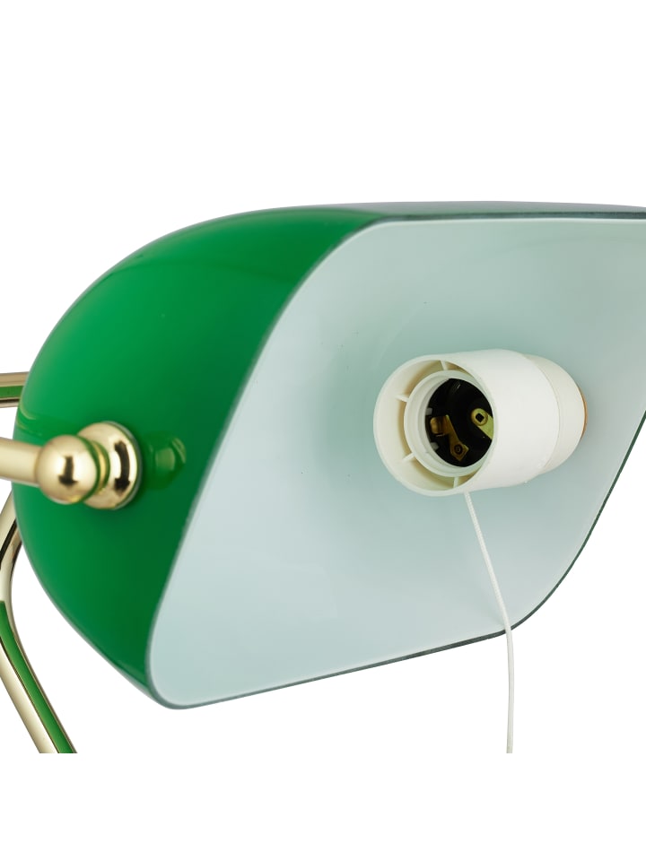 relaxdays Bankerlampe in Grün/ Messing - (H) 31 cm günstig kaufen onesize