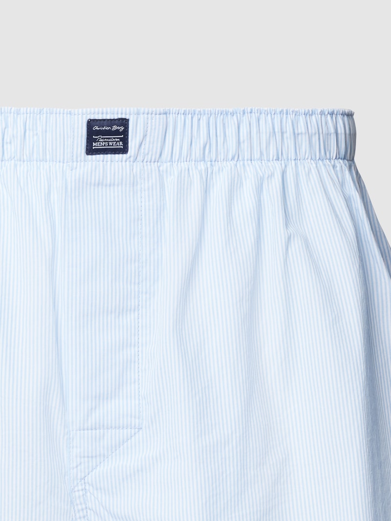Boxershorts mit Label-Patch im 3er-Pack in hellblau
