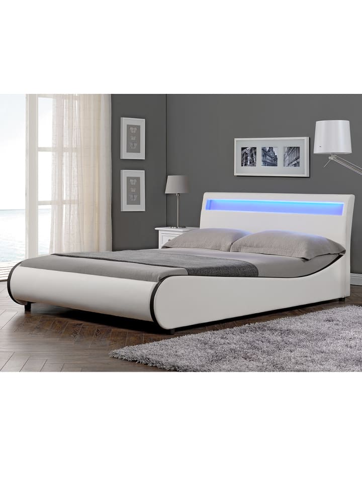 Corium Corium LED Valencia Polsterbett  in Weiß (B)180cm günstig kaufen onesize