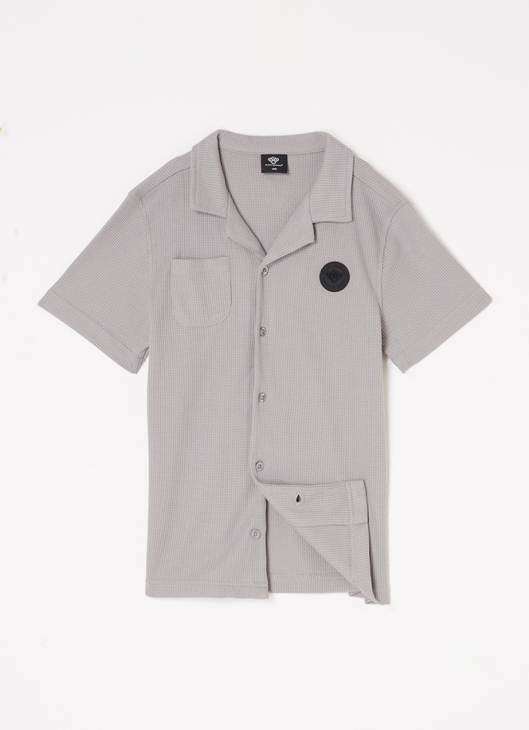 Black Bananas Waffle regular fit shirt with logo