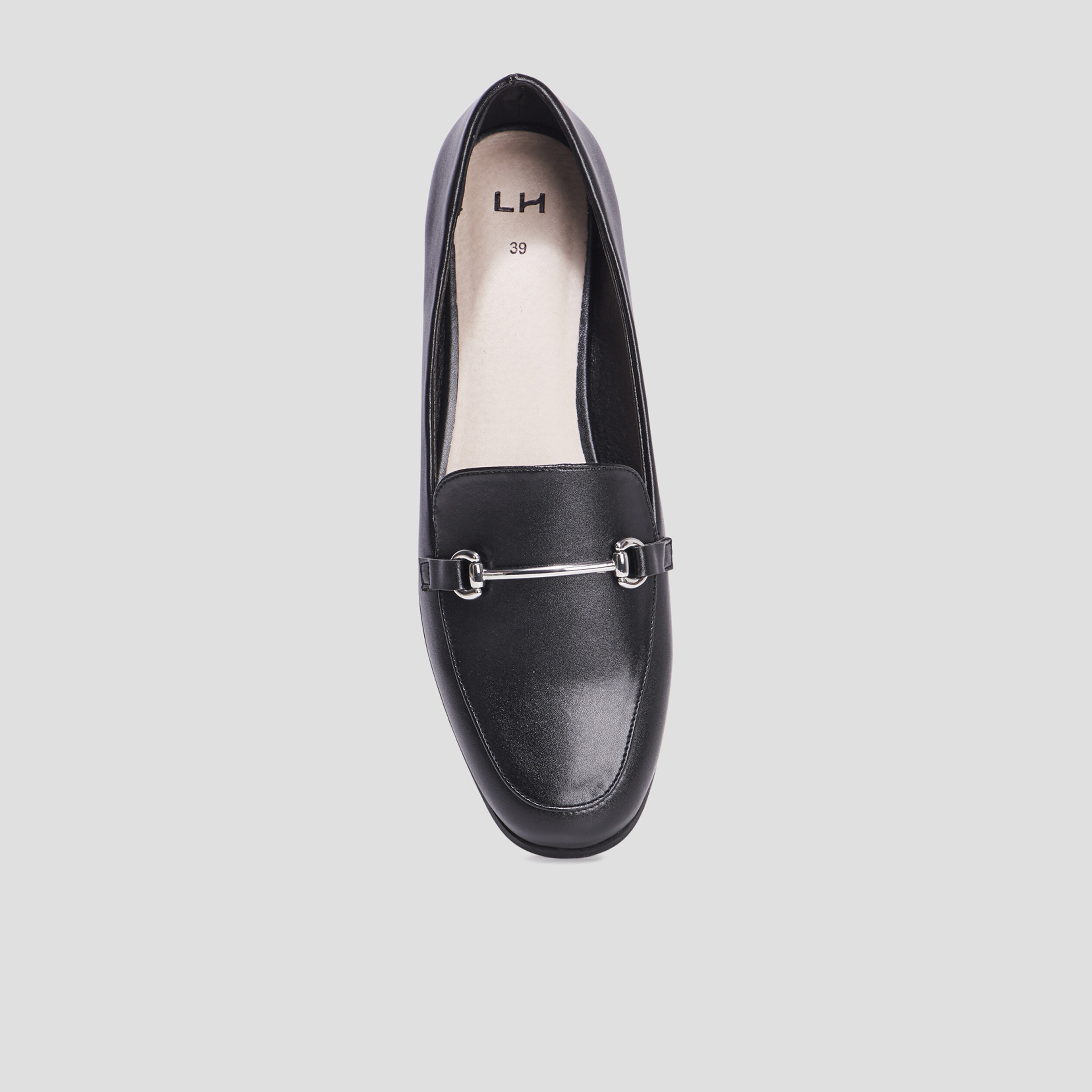 Mocassins plats avec boucles noir femme | La Halle
