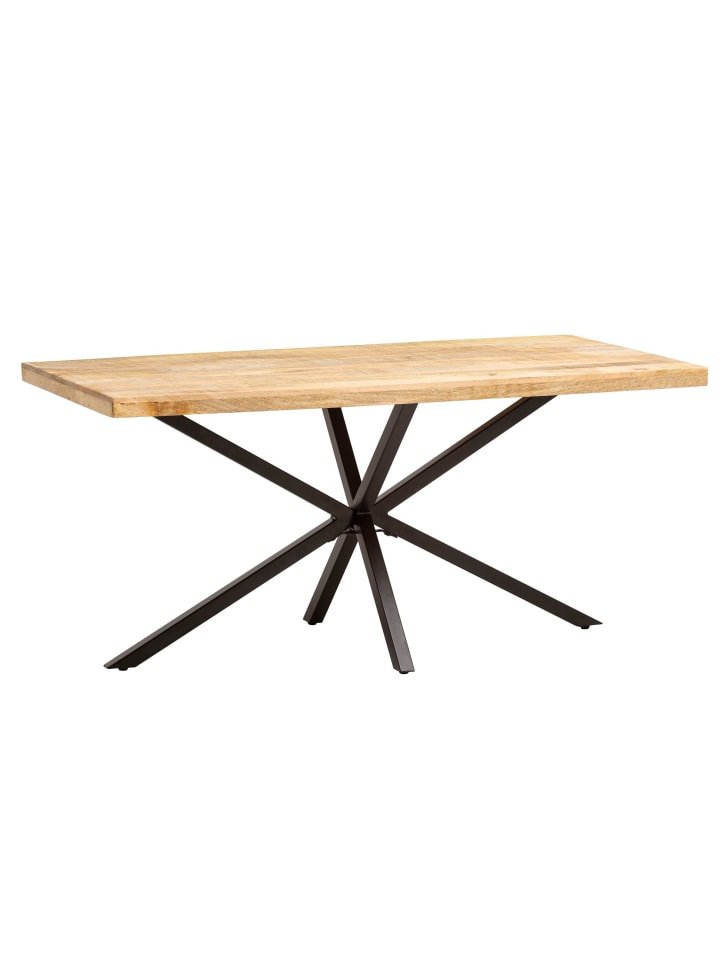 KADIMA DESIGN Esszimmertisch 160x80x76 cm Massivholz Metall Esstisch günstig kaufen
