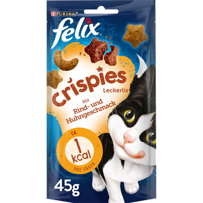 Felix Snacks Felix Crispies 8x45g Rind & Huhn