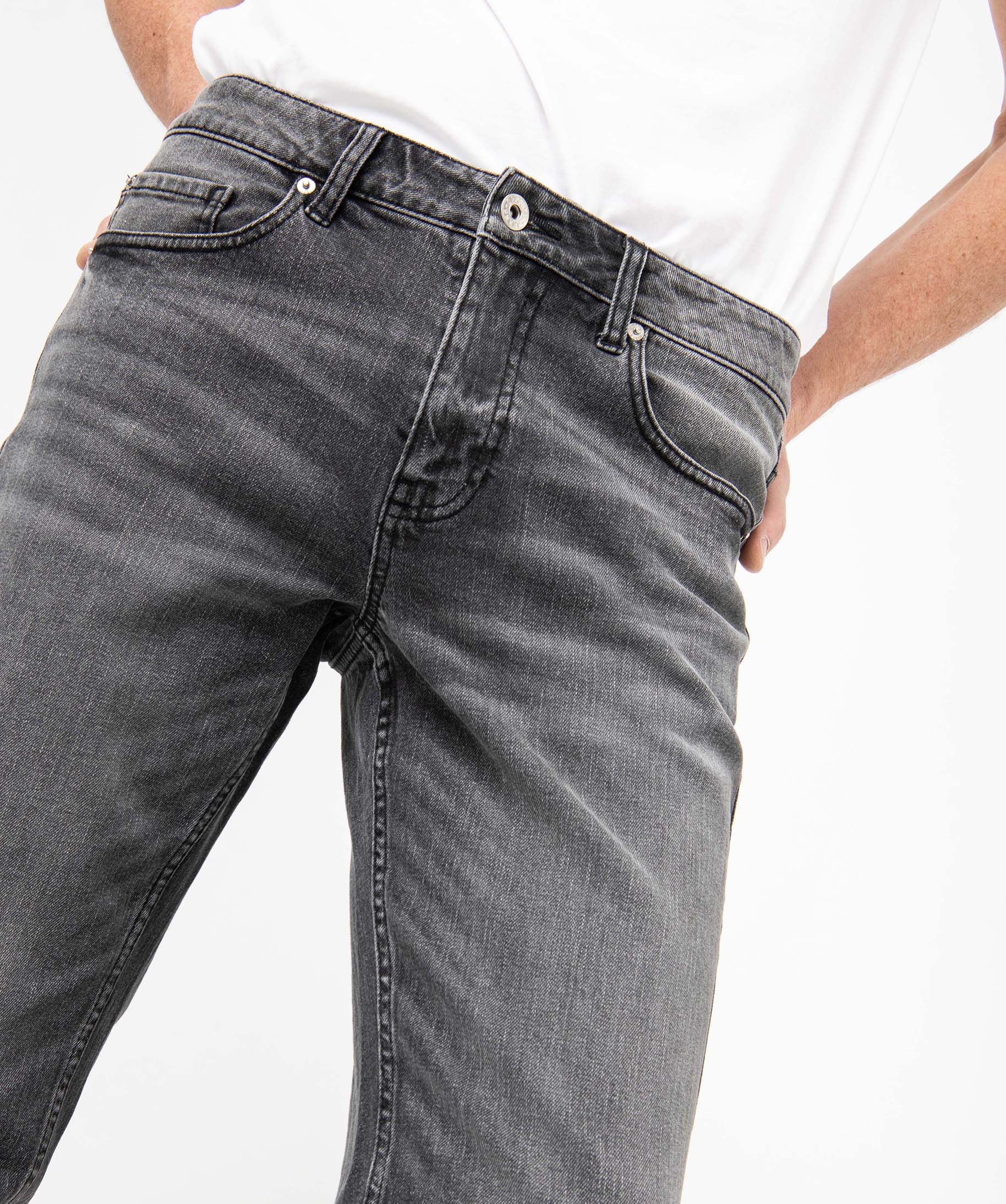 Jean homme coupe regular coloris délavé gris | GEMO