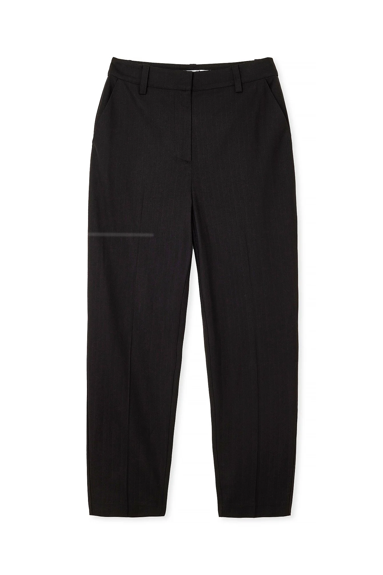 Gerade Hose mit gestreiftem Detail und mittlerer Taille