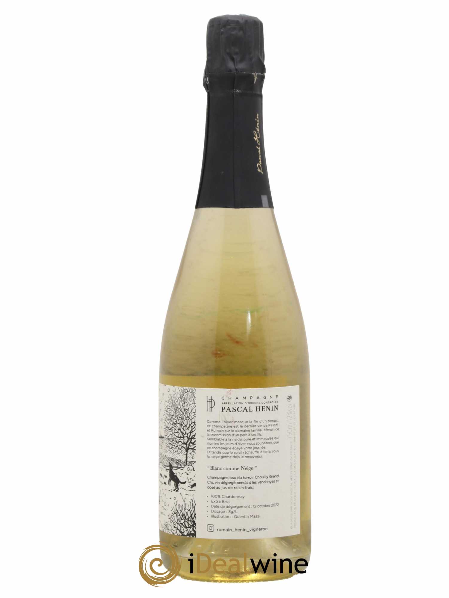 Blanc Comme Neige Romain Henin  2016 - Lot de 1 Bouteille