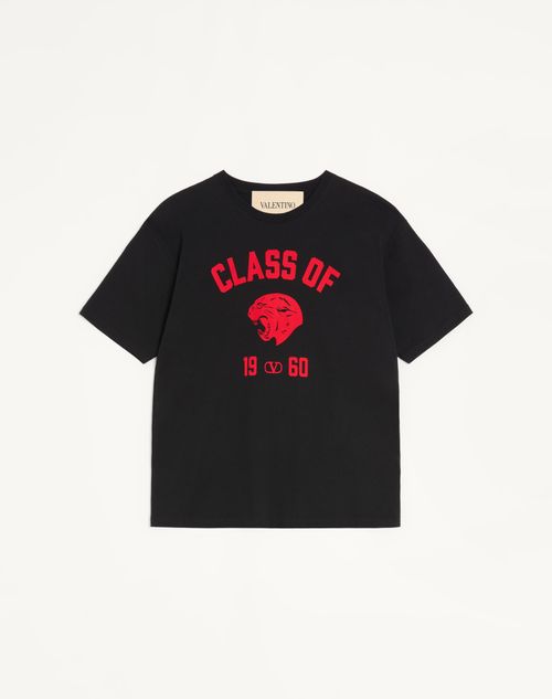 Valentino bomulds-T-shirt med panterprint
