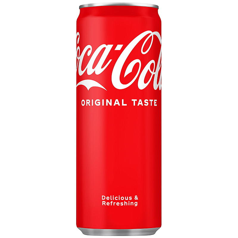 Coca-cola Coca-cola Med sukker 0,33 liter, boks