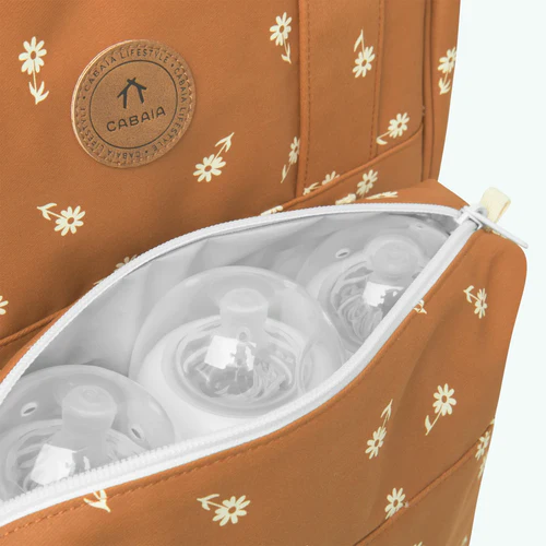 Brown diaper bag from Les Sables d'Olonne