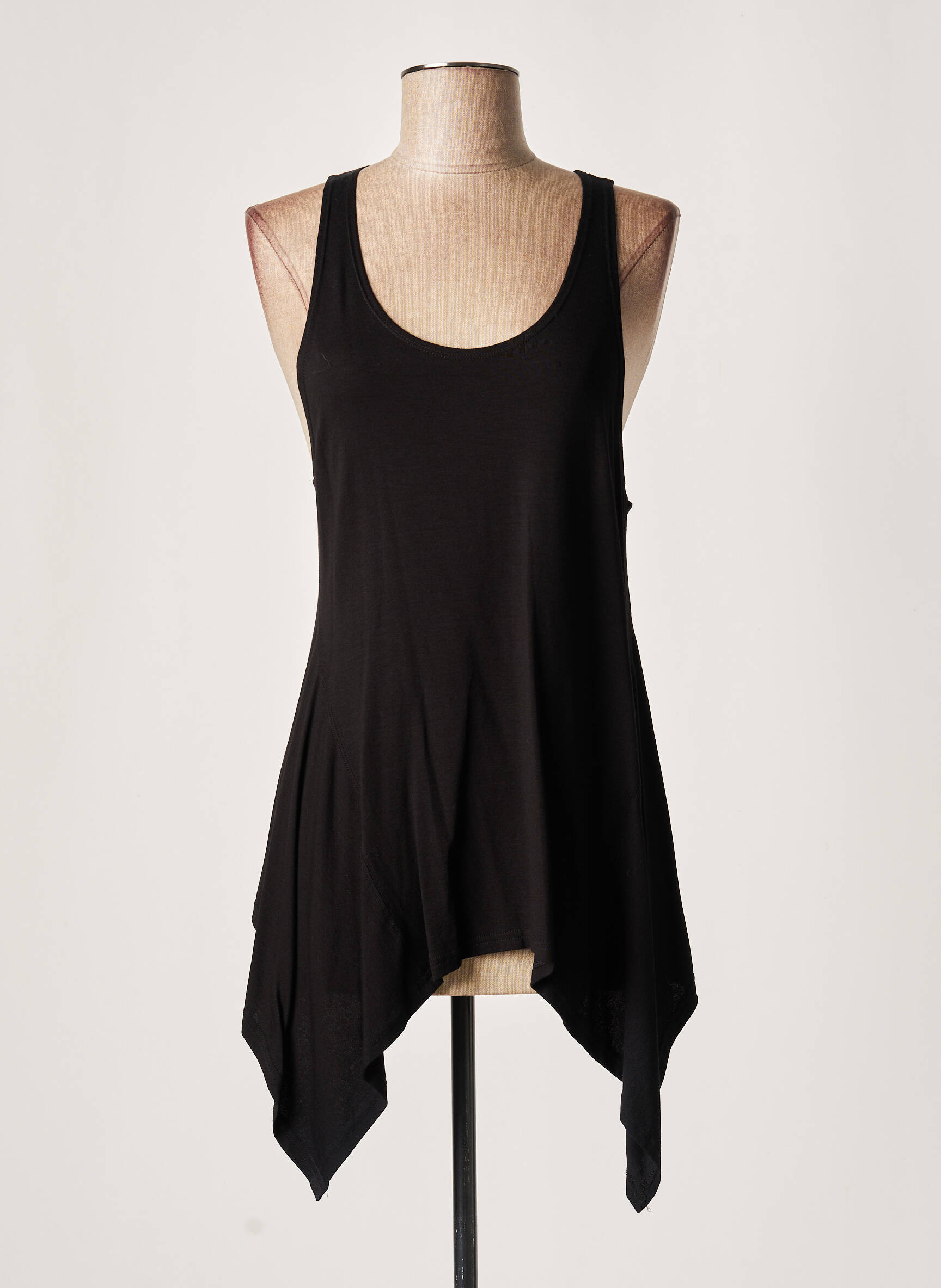 Lauren Vidal Tuniquesansmanche Femme couleur noir