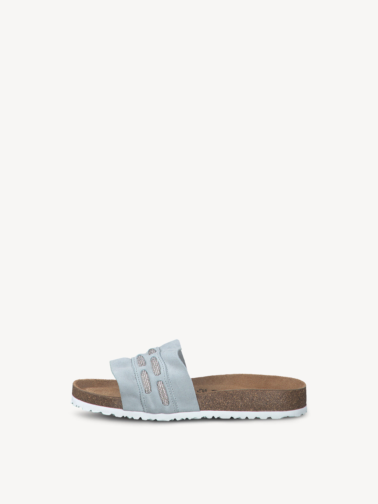 Mule en cuir - bleu