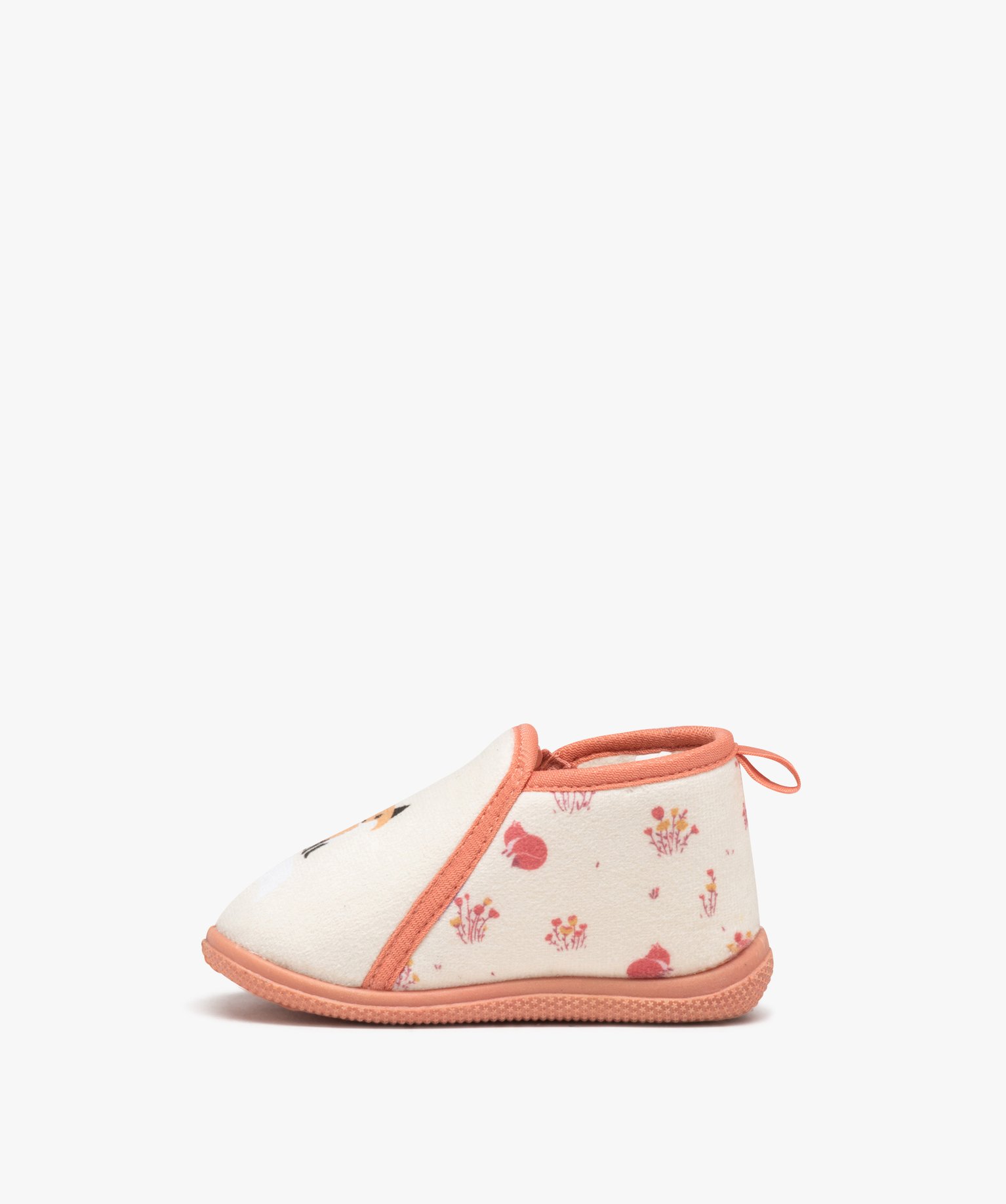 Chaussons bébé fille bottillons à zip imprimés renard rose | GEMO