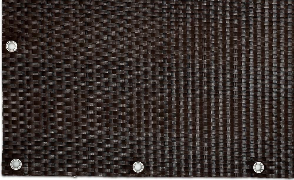 Progresja Polyrattan Balkonichtschutz mit Metallösen - Gemischt Braun / Schwarz 0,9m x 5m