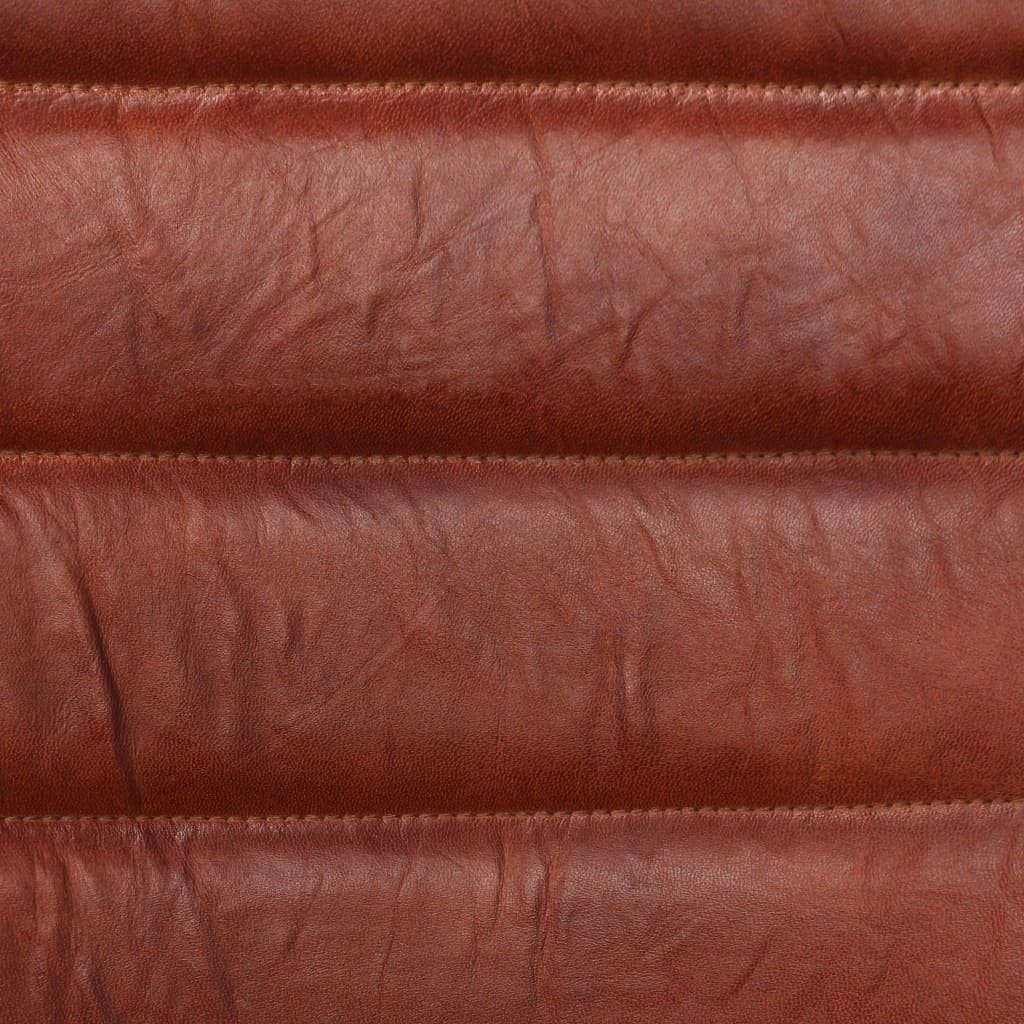 vidaXL Esszimmerstuhl Esszimmerstühle 2 Stk. Braun Echtleder (2 St)
