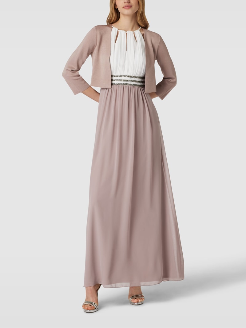 Bolero mit Strukturmuster in taupe