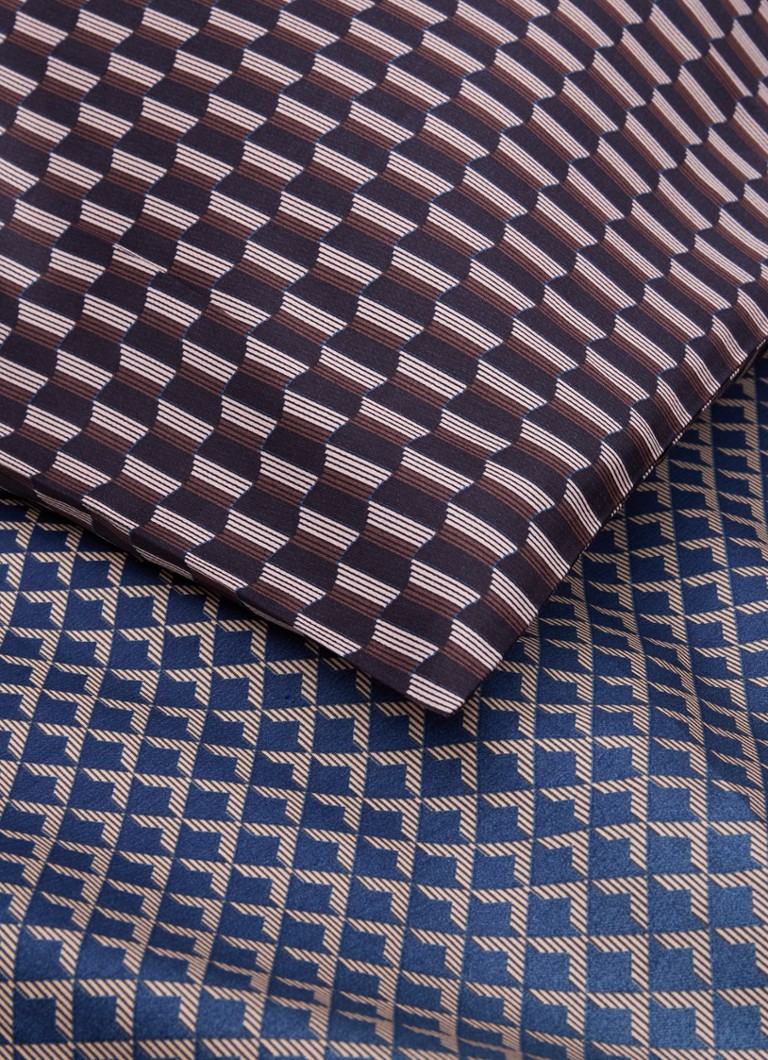 Set de lenjerie de pat Kardol Sashiko din bumbac și satin – fețe de pernă incluse