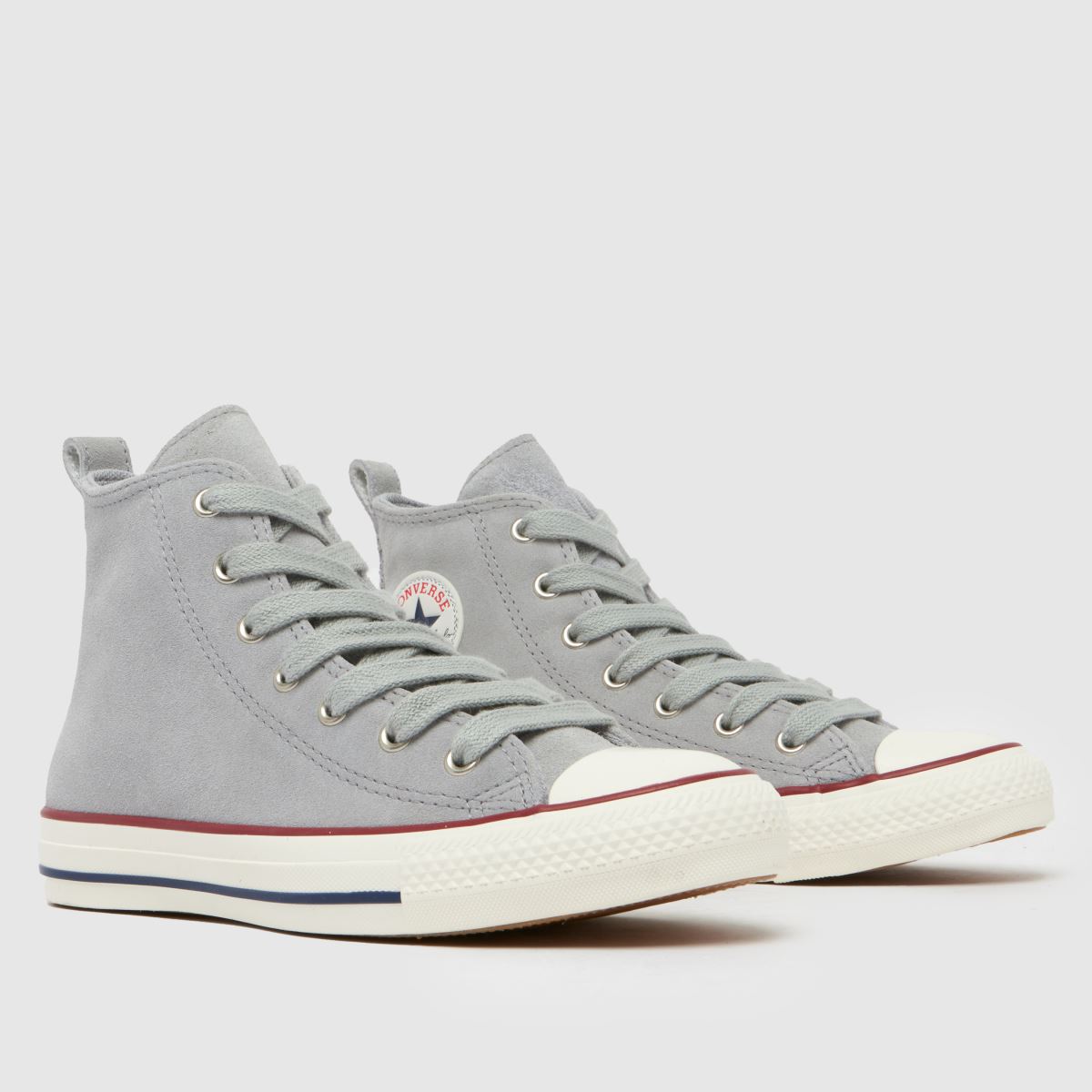 Converse ljusgrå All Star Hi Youth-sneakers