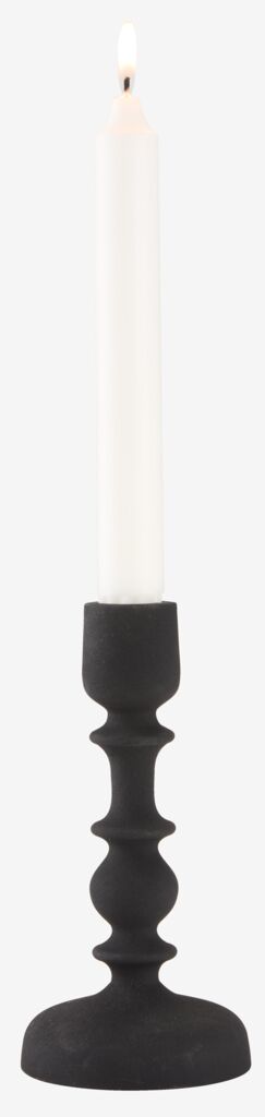 Castiçal CASPAR Ø8xH16cm preto