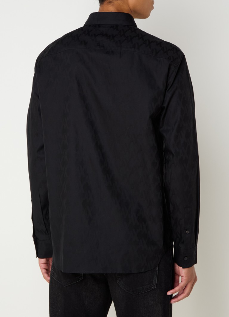 Cămașă clasică Armani Exchange cu logo imprimat.
