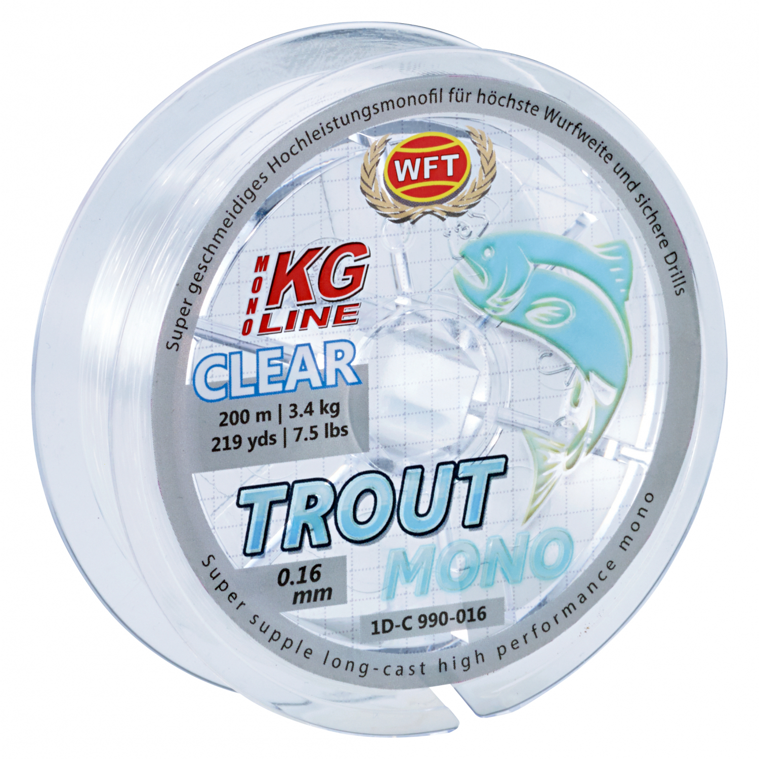 WFT Angelschnur Trout Mono (transparent, 200 m)