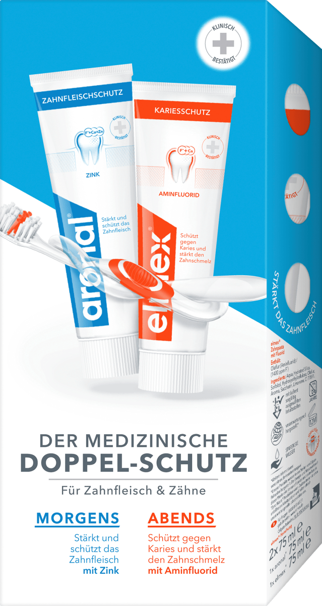 Zahnpasta aronal & elmex Mundhygiene-Set (2 x 75 ml), 150 ml