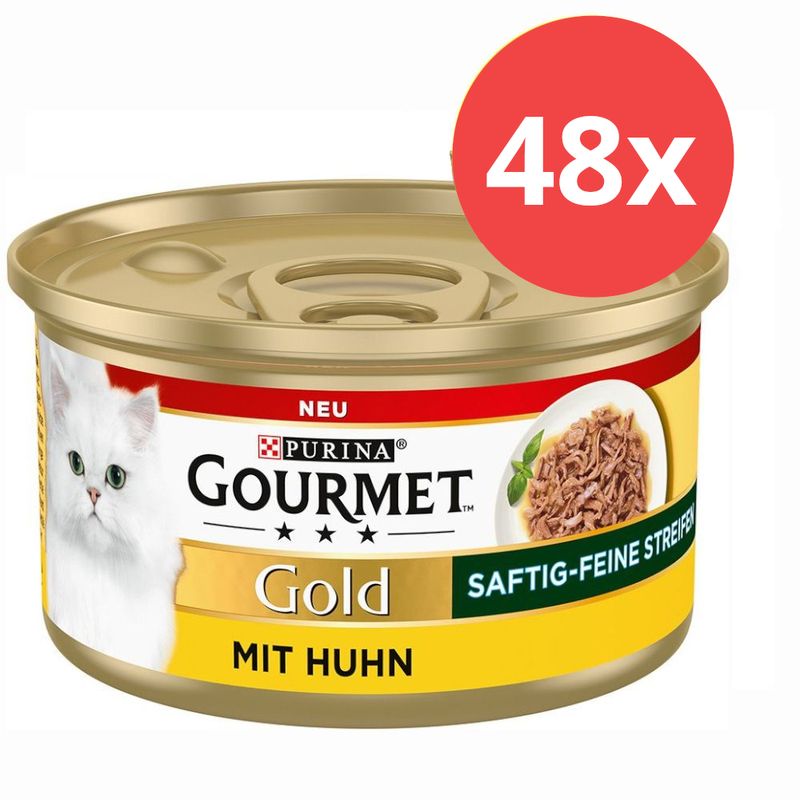 Sparpaket Gourmet Gold Saftig-Feine Streifen 48 x 85 g | bitiba %