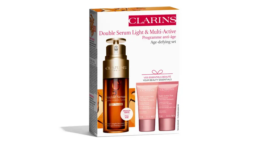 CLARINS Double Serum Light Texture & Multi-Active Geschenkpackung