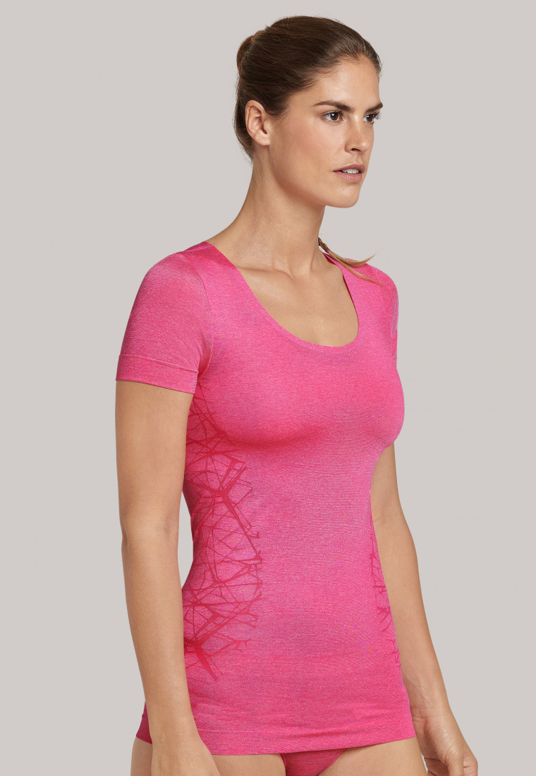 Shirt kurzarm ultraleicht Seamless pink meliert - Active Mesh Light